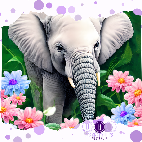 White Elephant in Flowers