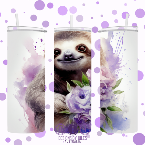 Purple Watercolour Sloth