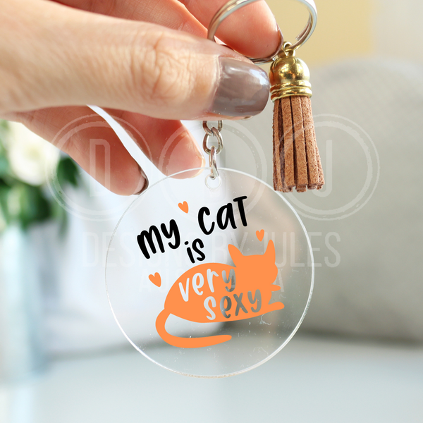 Cat Parent Keyring