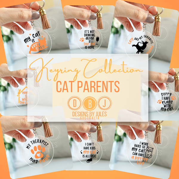 Cat Parent Keyring