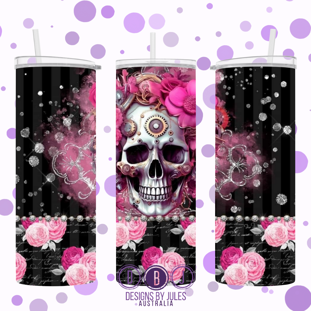 Pink Neon Skull