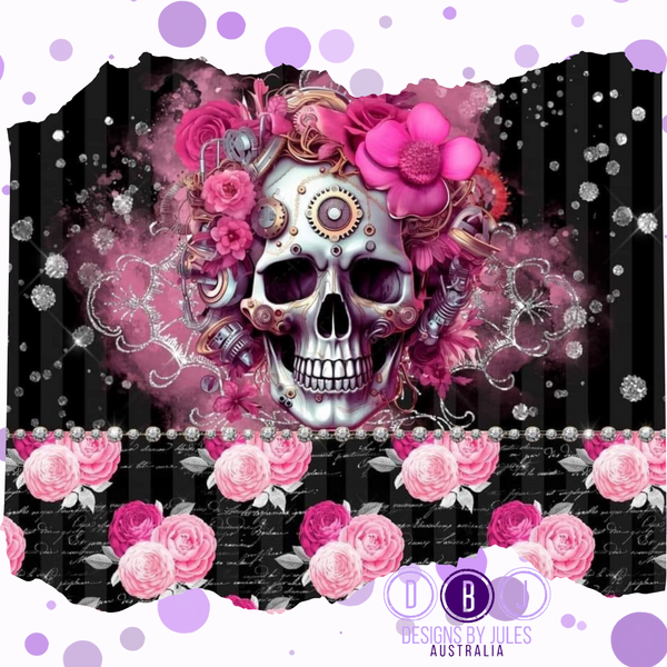 Pink Neon Skull