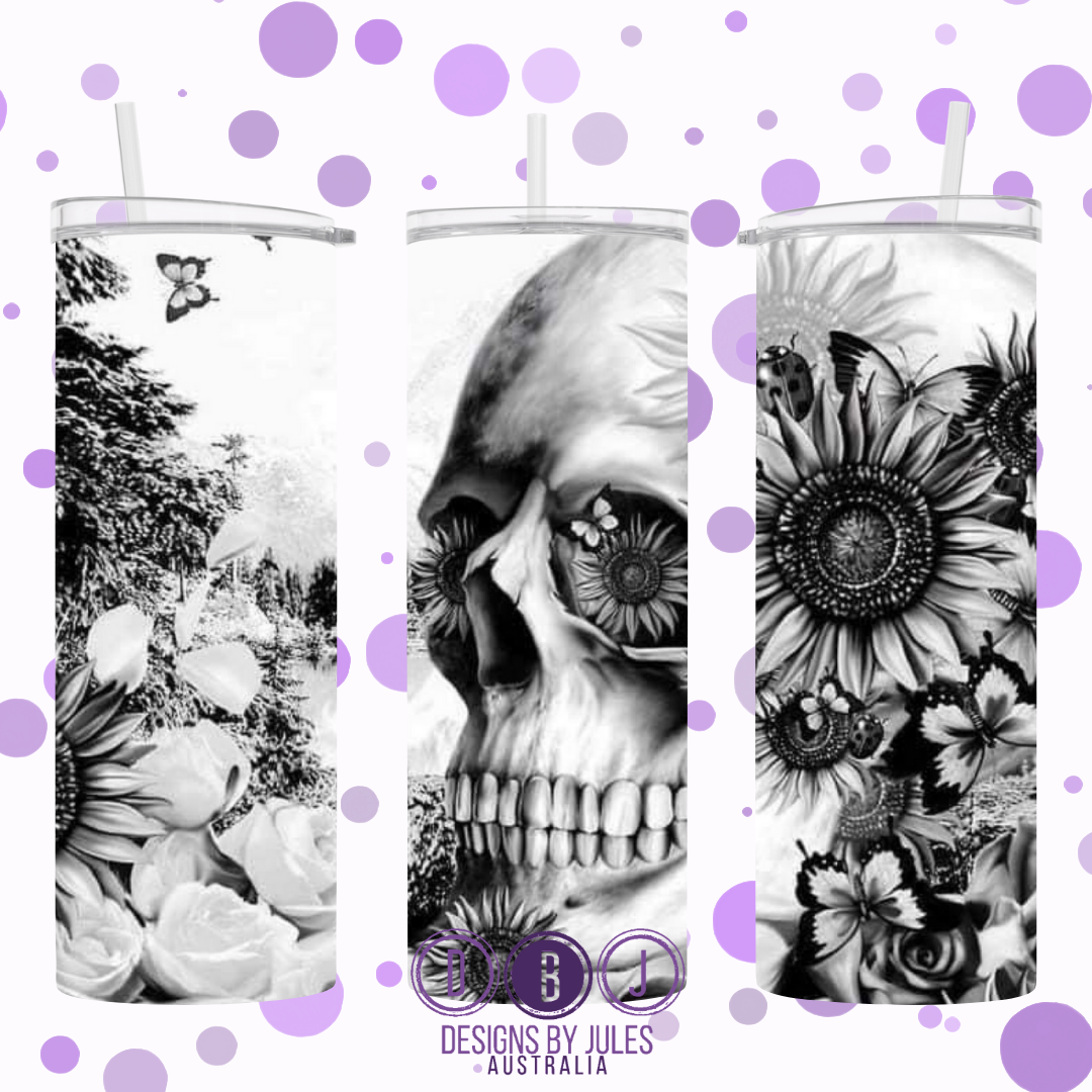 Skulls in a Flower Field