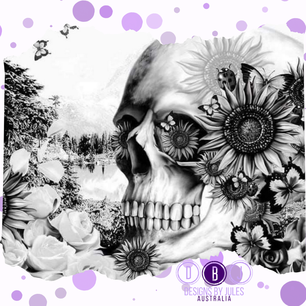 Skulls in a Flower Field