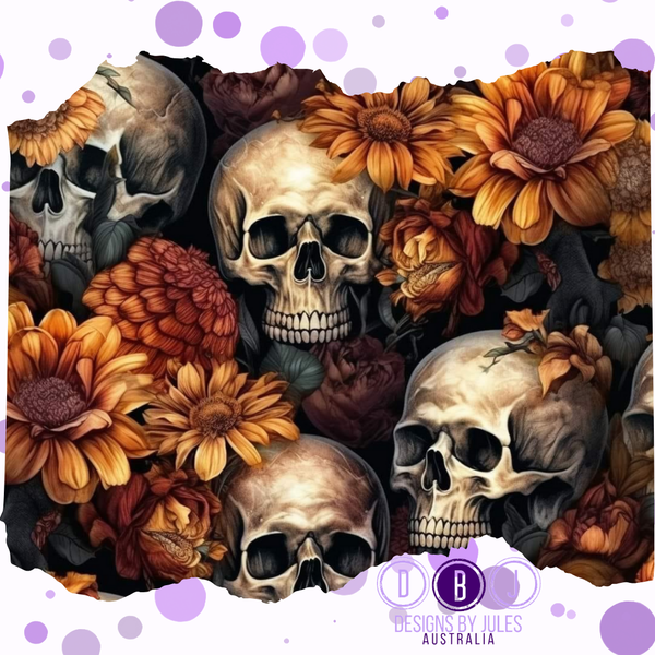 Autumn Flowers & Skulls