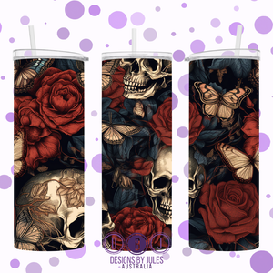 Antique Rose & Skulls