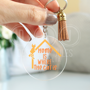 Cat Parent Keyring