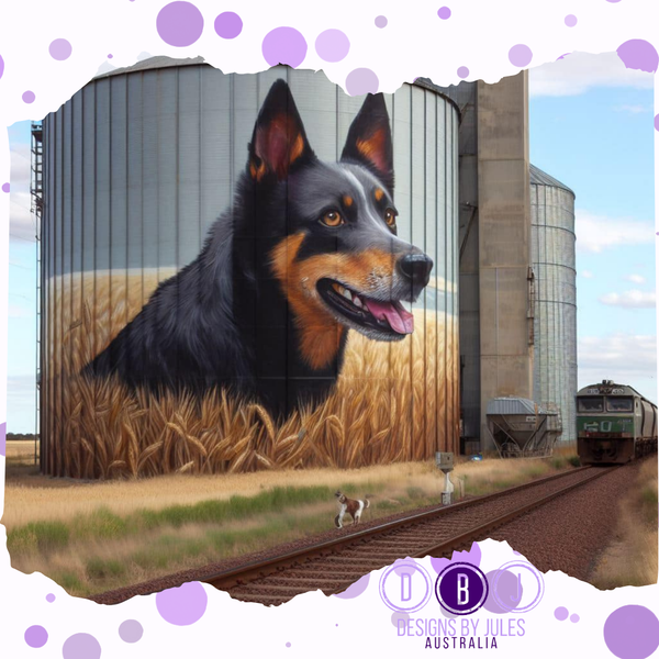 CattleDog Silo Art