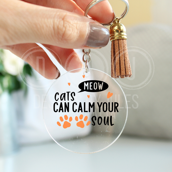 Cat Parent Keyring