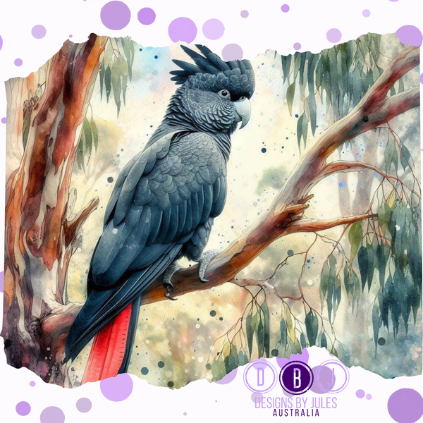 Black Cockatoo in the Tree