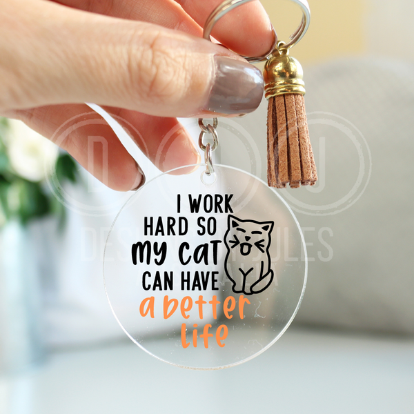 Cat Parent Keyring